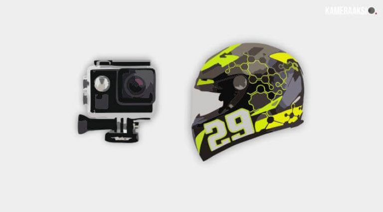 Model Style Pasang Action Camera di Helm