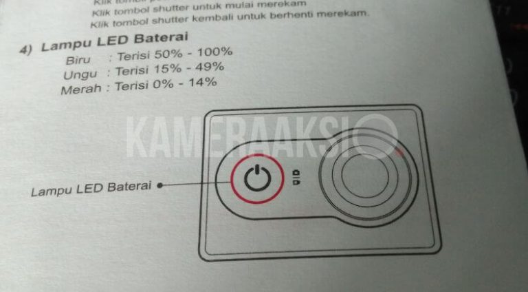 Tanda Battery Xiaomi Yi Penuh Tanda Battery Xiaomi Yi Penuh