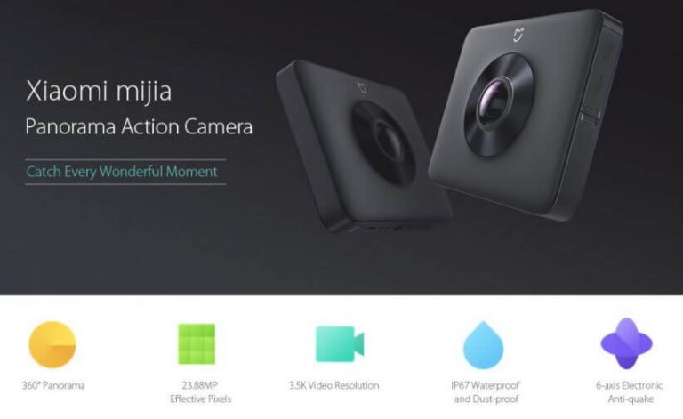 Spesifikasi Xiaomi mijia 3.5K Panorama Action Camera